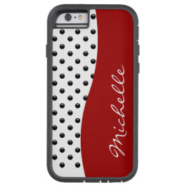 Moderne Monogram Polka Dot iPhone 13 Hülle