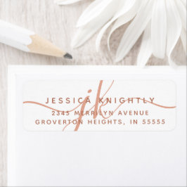 Moderne Monogram Script Initials Terracotta