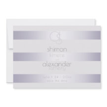Moderne Monogram-Silver Lilac-Streifen