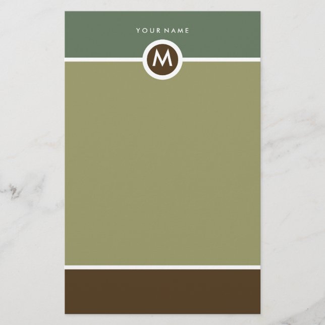 Moderne Monogram Stationery - Business oder Person Briefpapier (Vorderseite)