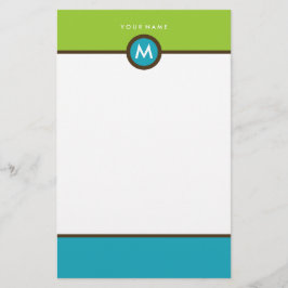 Moderne Monogram Stationery - Business oder Person Briefpapier