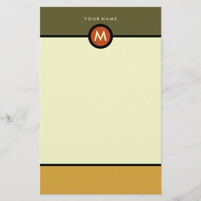 Moderne Monogram Stationery - Business oder Person Briefpapier (Vorderseite)