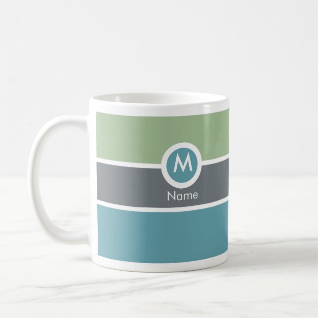 Moderne Monogram-Tasse Kaffeetasse (Links)