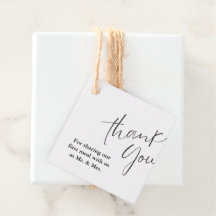 Moderne Monogram Wedding Danke Brautparty