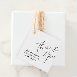 Moderne Monogram Wedding Danke Brautparty Geschenkanhänger