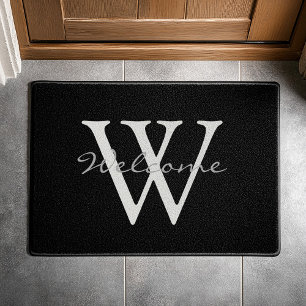 Moderne Monogram Welcome Door Akzent für neue Zuha Fußmatte