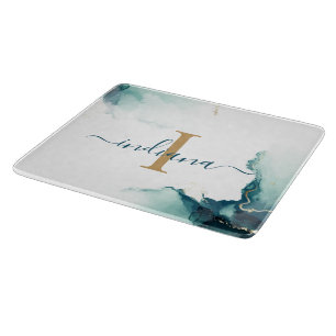 Moderne Monogramm-Achat-Schrift-Andenken Schneidebrett