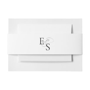 Moderne Monogramm Ampere und Einladung zur Hochzei Einladungsbanderole