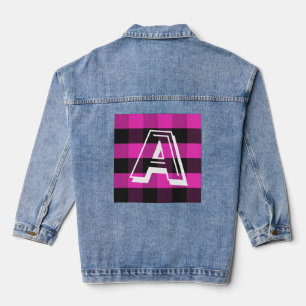 Moderne Monogramm-Anfangsbuchstabe benutzerdefinie Jeansjacke