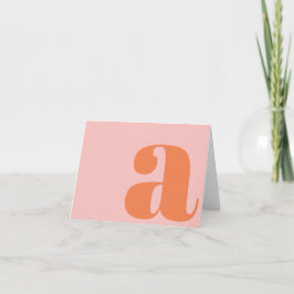 Moderne Monogramm Anfangsbuchstabe Pastel Rosa Ora