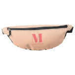Moderne Monogramm Anfangsname Peach Gradient Bauchtasche<br><div class="desc">Moderne Typografie minimalistisch Monogramm Initialdesign,  das zu personalisieren geändert werden kann. Pfirsichfarbener Hintergrund</div>
