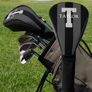 Moderne Monogramm-Anpassung Grau Golf Headcover