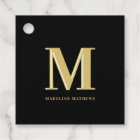 Moderne Monogramm Bezeichnung Typografie Gold schw