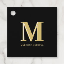 Moderne Monogramm Bezeichnung Typografie Gold schw