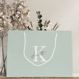 Moderne Monogramm-Brautjungfer-Vorschlags-Geschenk Große Geschenktüte