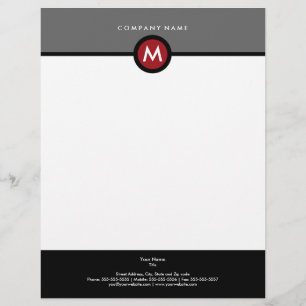 Moderne Monogramm-Briefkopf für Unternehmen Briefkopf