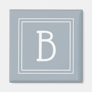 Moderne Monogramm-Buchstaben-Initialvorlage Blau W Magnet