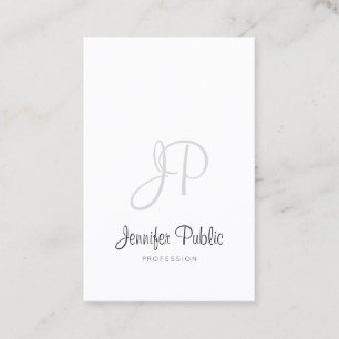Moderne Monogramm Elegante Handschriftliche Schnel Visitenkarte
