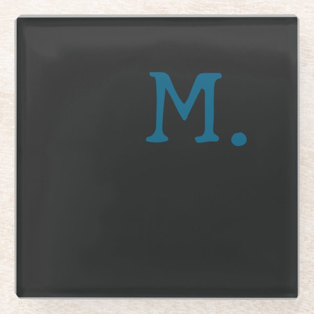 Moderne Monogramm erste Ersetzung Ihre Glasuntersetzer (Vorderseite)