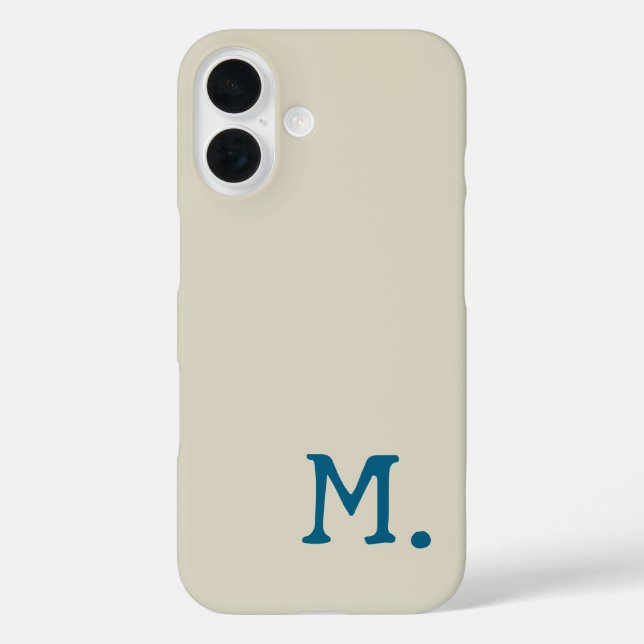 Moderne Monogramm erste Ersetzung Ihre iPhone 16 Hülle (Rückseite)