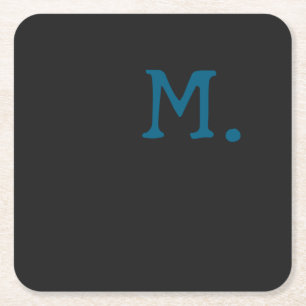 Moderne Monogramm erste Ersetzung Ihre Rechteckiger Pappuntersetzer