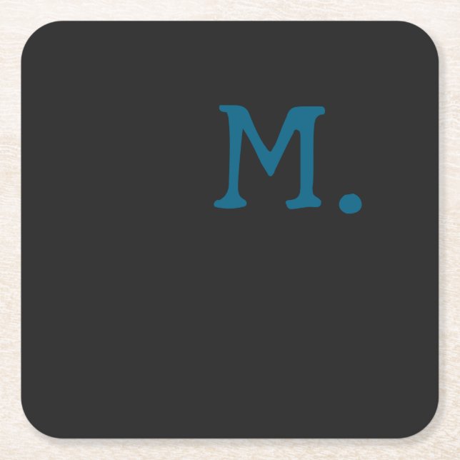 Moderne Monogramm erste Ersetzung Ihre Rechteckiger Pappuntersetzer (Vorderseite)