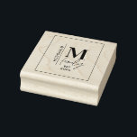 Moderne Monogramm-Familie Marine grau stylisch Gummistempel<br><div class="desc">Modernes,  elegantes Familiengeschenk für eine Familie in Grau</div>