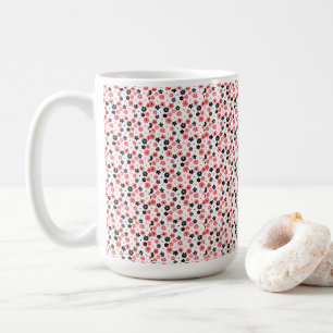 Moderne Monogramm-Floral-Hochzeit Kaffeetasse