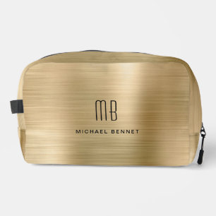 Moderne Monogramm Gold Waschbeutel