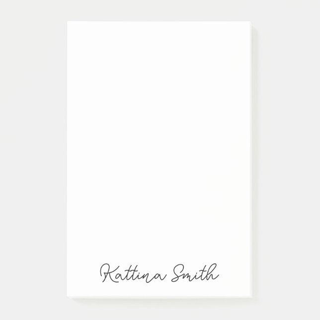 Moderne Monogramm-Handschrift-Design Post-it Klebezettel (Vorderseite)