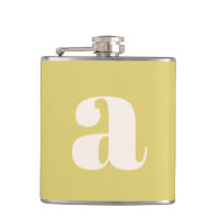 Moderne Monogramm-Initiale Buchstabe Softgelb Hoch