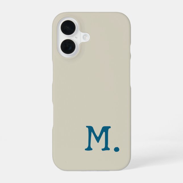 Moderne Monogramm-Initiale ersetzen Sie mit Ihrem iPhone 16 Hülle (Rückseite)