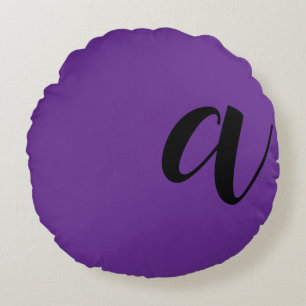 Moderne Monogramm-Initiale Rundes Kissen