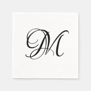 Moderne Monogramm-Initiale  Serviette