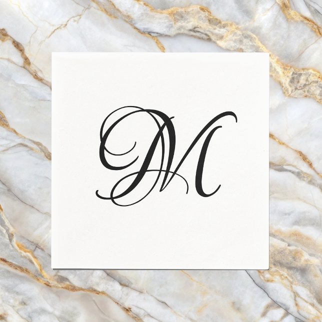 Moderne Monogramm-Initiale  Serviette (Von Creator hochgeladen)