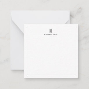 Moderne Monogramm-Initialen Beruflich Schlicht ein Mitteilungskarte