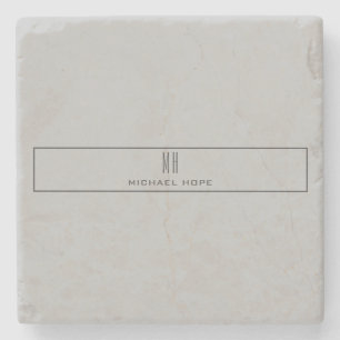 Moderne Monogramm-Initialen Beruflich Schlicht ein Steinuntersetzer