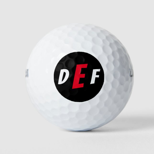 Moderne Monogramm-Initialen für Männer Golfball (Vorderseite)