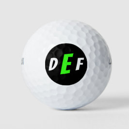 Moderne Monogramm-Initialen für Männer grün Golfball