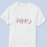 Moderne Monogramm-Initialen lassen den Schatten fa T-Shirt<br><div class="desc">Moderne minimalistische Monogramm-Initialen lassen das Schattendesign fallen,  das auf Personalisierung umgestellt werden kann. Weiße Typografie mit einem bordeauxfarbenen Schlagschatten.</div>
