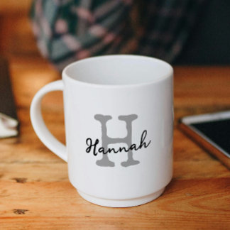 Moderne Monogramm-Initialen Name Schreibmaschinens Kaffeetasse
