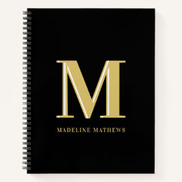 Moderne Monogramm-Initialen Notizbuch