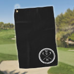 Moderne Monogramm-Initialen schwarz und weiß Golfhandtuch<br><div class="desc">Personalisieren Sie die Initialen,  um ein einzigartiges mit Monogramm Golfgeschenk zu schaffen. Sie können den Hintergrund an Ihre Lieblingsfarbe anpassen. Entwickelt von Thisisnotme©</div>