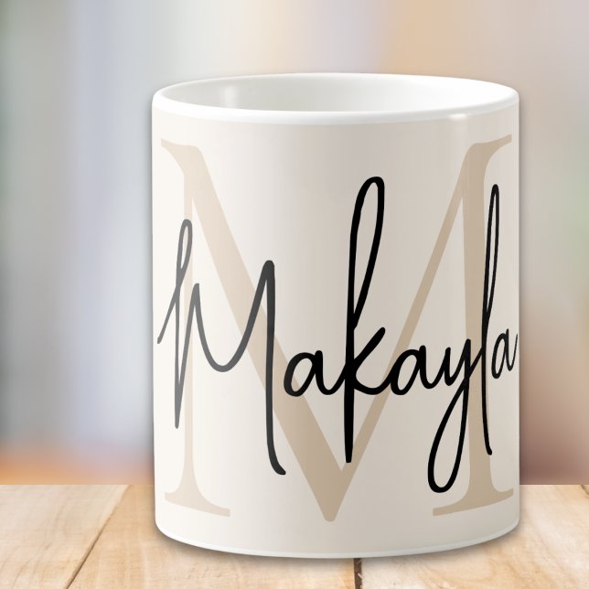 Moderne Monogramm  Kaffeetasse (Von Creator hochgeladen)