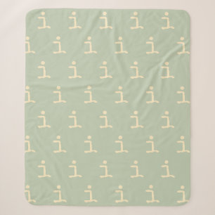 Moderne Monogramm Letter-Schrift-Schrift-Minze Sherpadecke