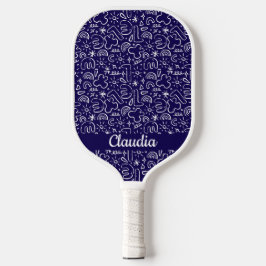 Moderne Monogramm-Nahtlose Formen Pickleball Schläger