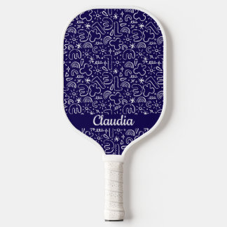 Moderne Monogramm-Nahtlose Formen Pickleball Schläger