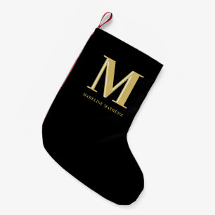 Moderne Monogramm-Name fettgedruckte Typografie Go Kleiner Weihnachtsstrumpf