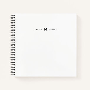 Moderne Monogramm-Name stilvolle Typografie Notizb Notizbuch