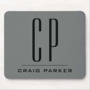 Moderne Monogramm-Professionell-Einfach Ihr Name Mousepad